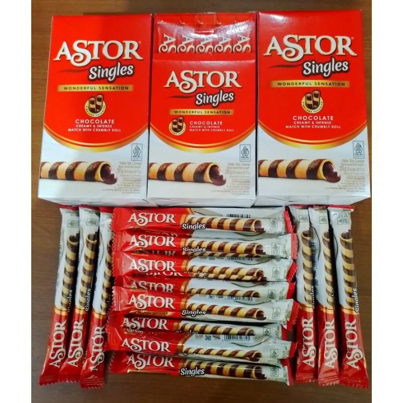 

ASTOR SINGLES 1 BOX ISI 20@12,5GRAM ASTOR SINGLES BOX 250 GRAM COKLAT ASTOR SINGLES 12.5 GRAM
