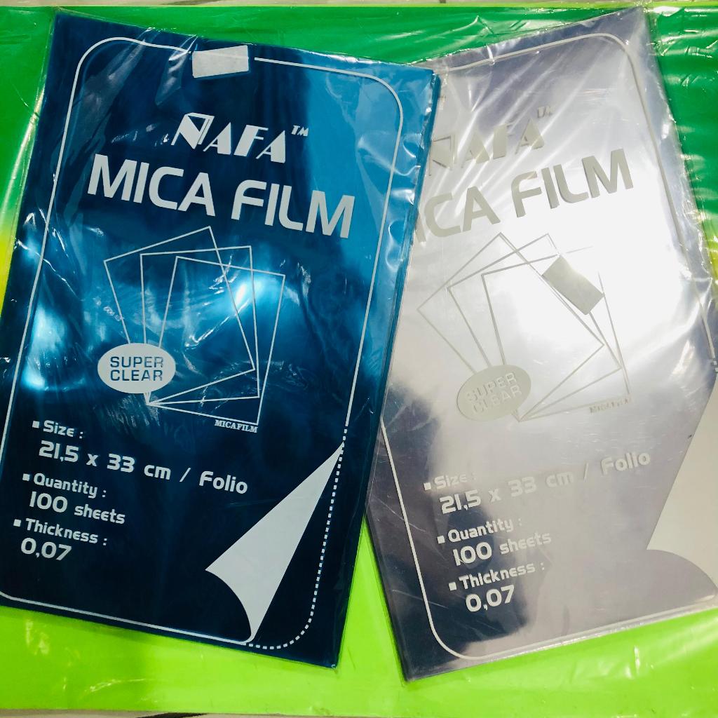 

Plastik Mika Jilid / Mica Film Plastik Nafa F4 Ukuran 21,5 x 33cm