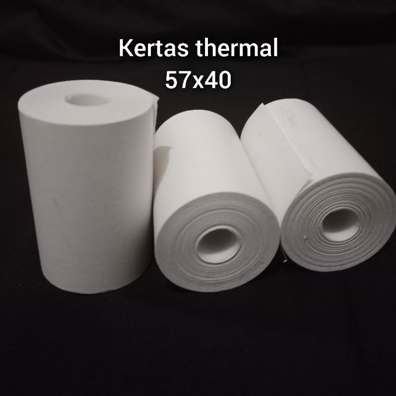 

kertas struk thermal 57x40 / 57x38 untuk printer mini bluetooth