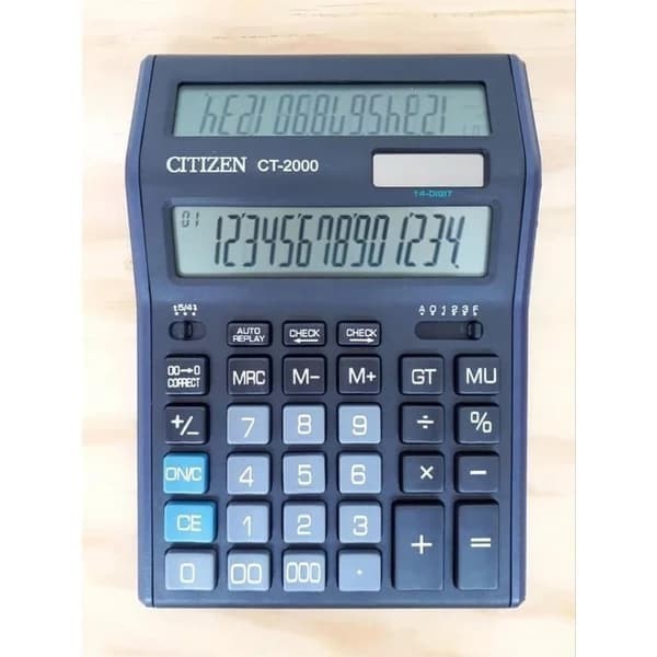 

Kalkulator Citizen CT 2000 - 14 Digit - Kalkulator 2 Layar