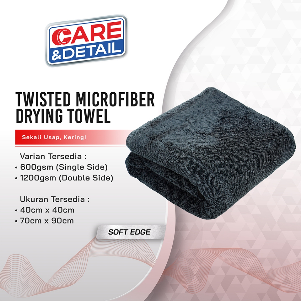 Double Twisted Microfiber | Drying Towel Lap Mobil 1200 600 gsm 70x90 40x40