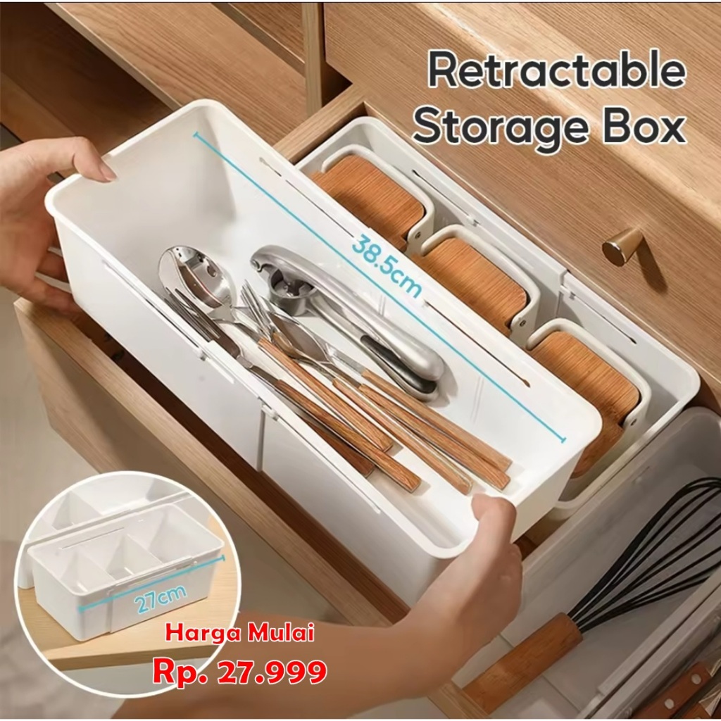 STORAGE BOX LACI / TEMPAT PENYIMPANAN ORGANIZER LACI / KOTAK PENYIMPANAN SEKAT ORGANIZER LACI MEJA D