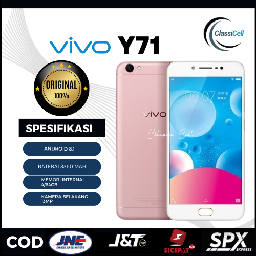 VIVO Y71 RAM 4/64GB FULLSET GARANSI 12 BULAN TERMURAH