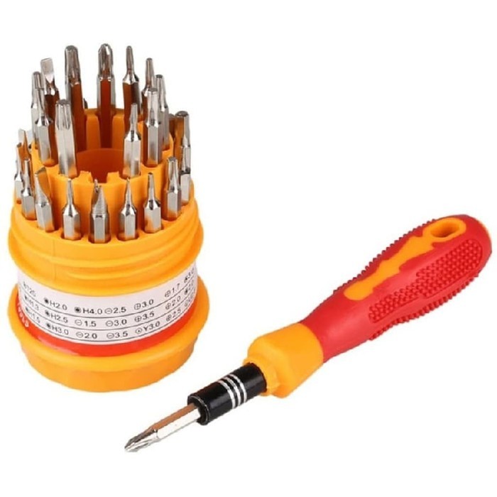 [ PUTRI Tutup Retak Sedikit ] Obeng Set 31 in 1 Kotak Handphone Laptop Komputer Jam 31 Pc Pcs 31pc 3