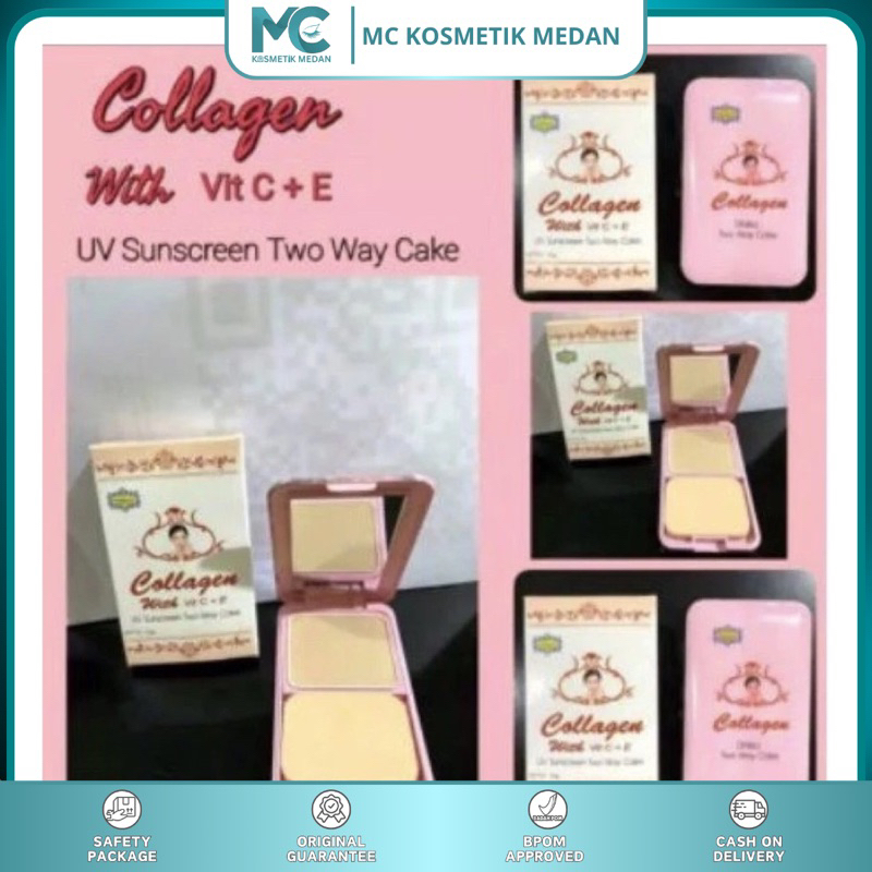 DHILISA-COLLAGEN TWO WAY CAKE UV SUNSCREEN-Bedak padat