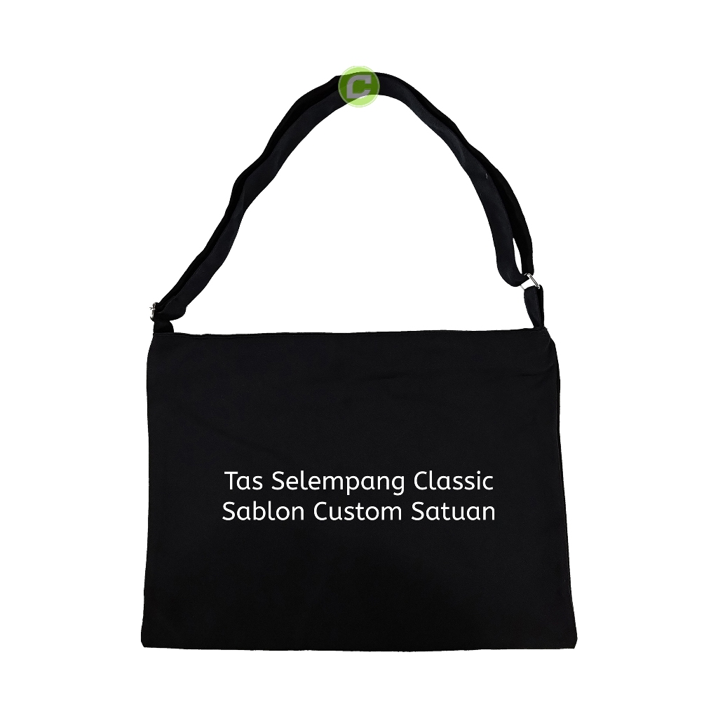 Tas Selempang Sling Bag Kanvas Sablon Custom Satuan