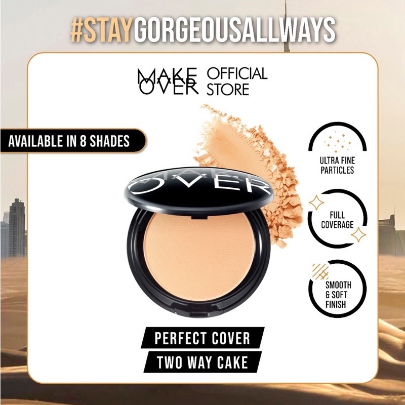 Make Over Perfect Cover Two Way Cake 12gr / Bedak Make Over