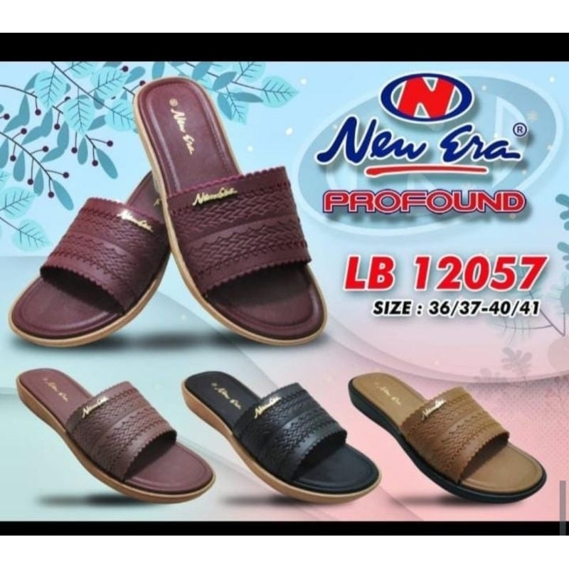 SANDAL WANITA SLOP NEW ERA  PROFOUND LB 12057/SANDAL FASHION KARET/SANDAL KOKOP SANTAI