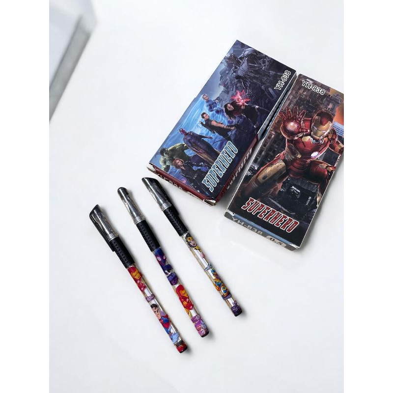

Pulpen Gel Pen Fancy BT-1602 Superhero YH-838 (Isi 12pcs)