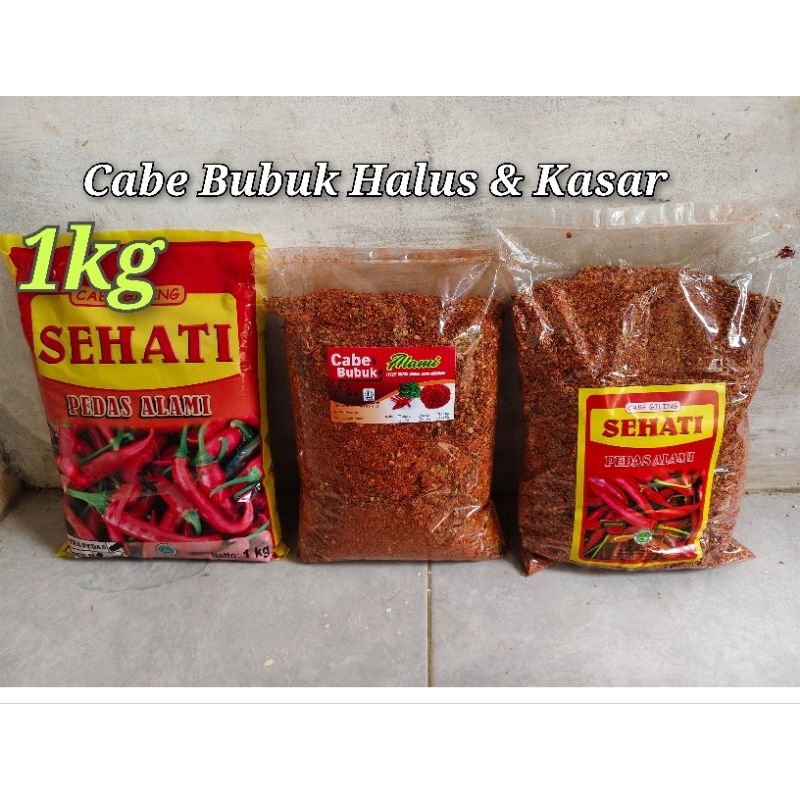 

1KG CABE BUBUK HALUS & KASAR Extra Pedas PROMO MURAH TERLARIS BISA COD