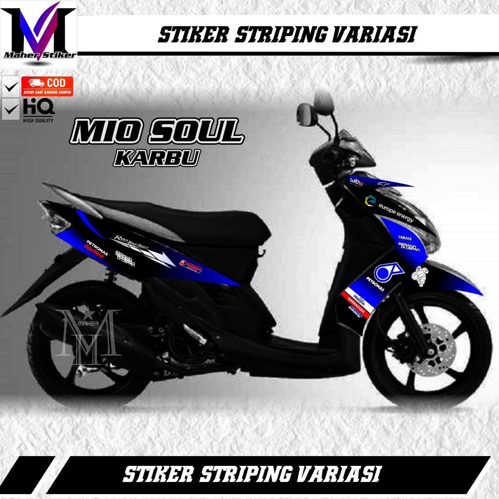 Striping Mio soul Karbu Variasi Petronas