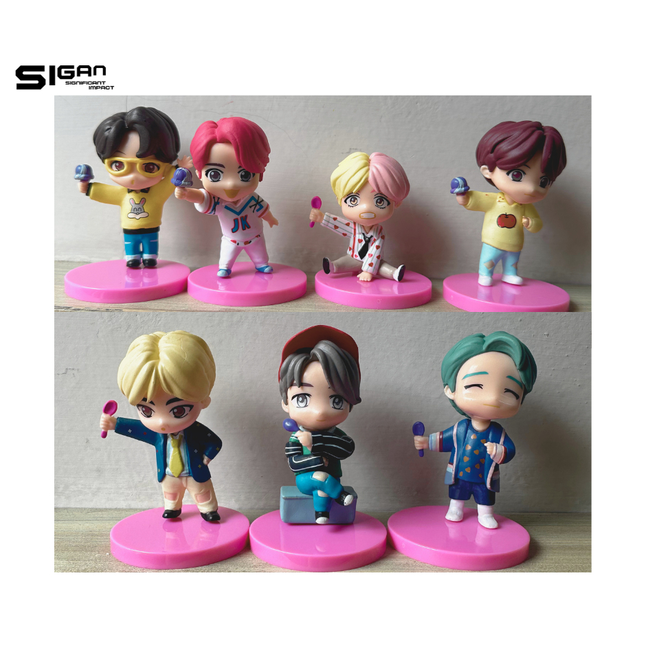 Action Figure BTS TINY TAN / FIGURE BTS MINI FIGURE /BTS KPOP Set 7