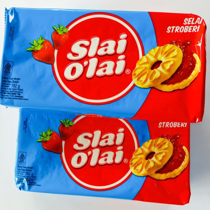 

Slai Olai Susu dengan selai rasa stroberi / rasa Blueberry.