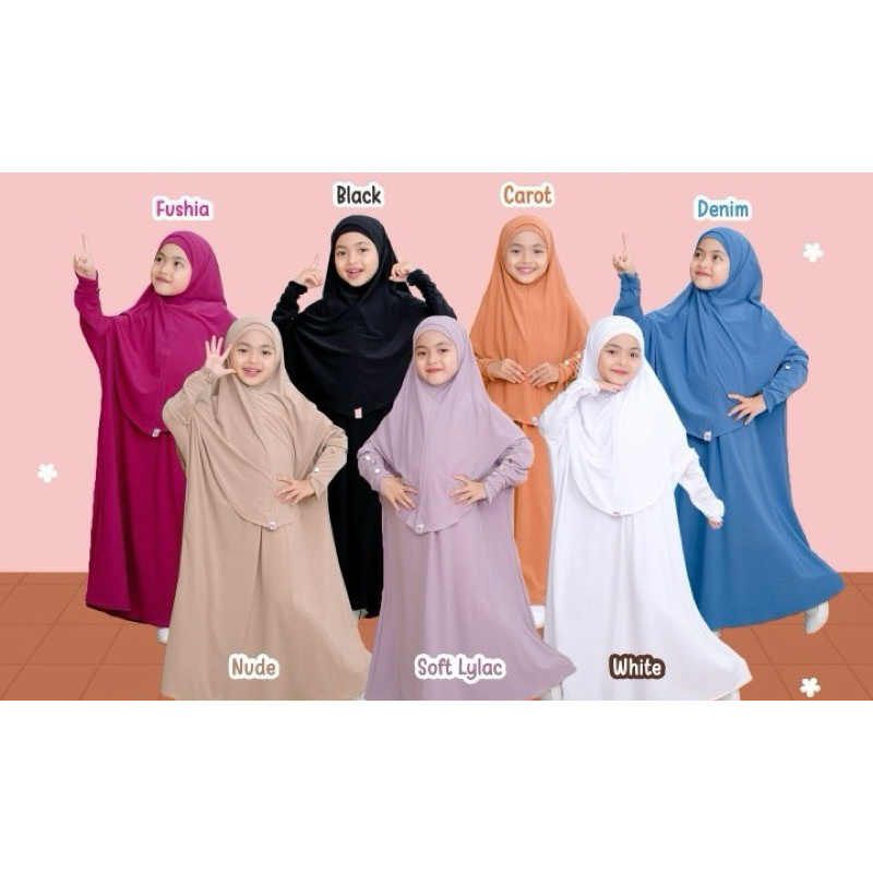 Set Abaya Couple #abaya jersey anak #gamis anak bahan jersey #gamis anak bahan adem #gamis couple ba