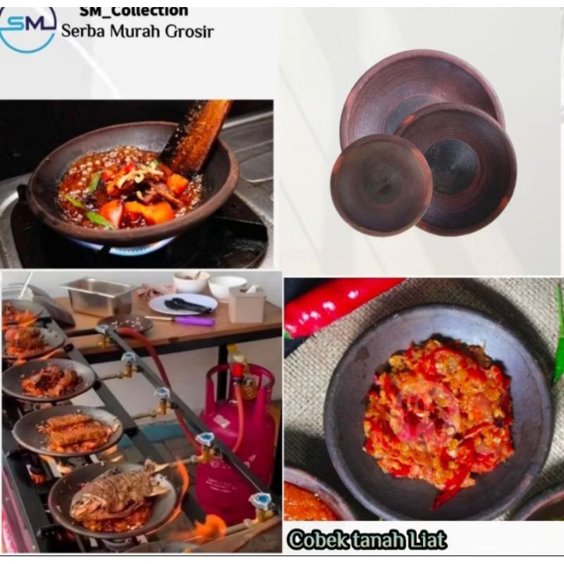 cobek tanah liat/cobek tradisional/cobek serbaguna/cobek hitam