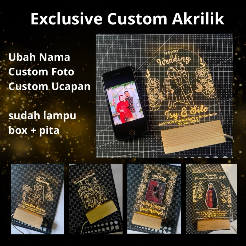 [SEHARI JADI] Exclusive Custom Akrilik Ucapan Ulang Tahun Pernikahan Tunangan Graduation