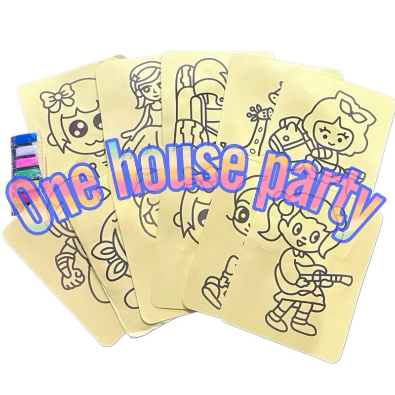 Kertas mewarnai per pcs melukis pasir ukuran sedang mainan mewarnai pasir pasiran edukasi anak kerta