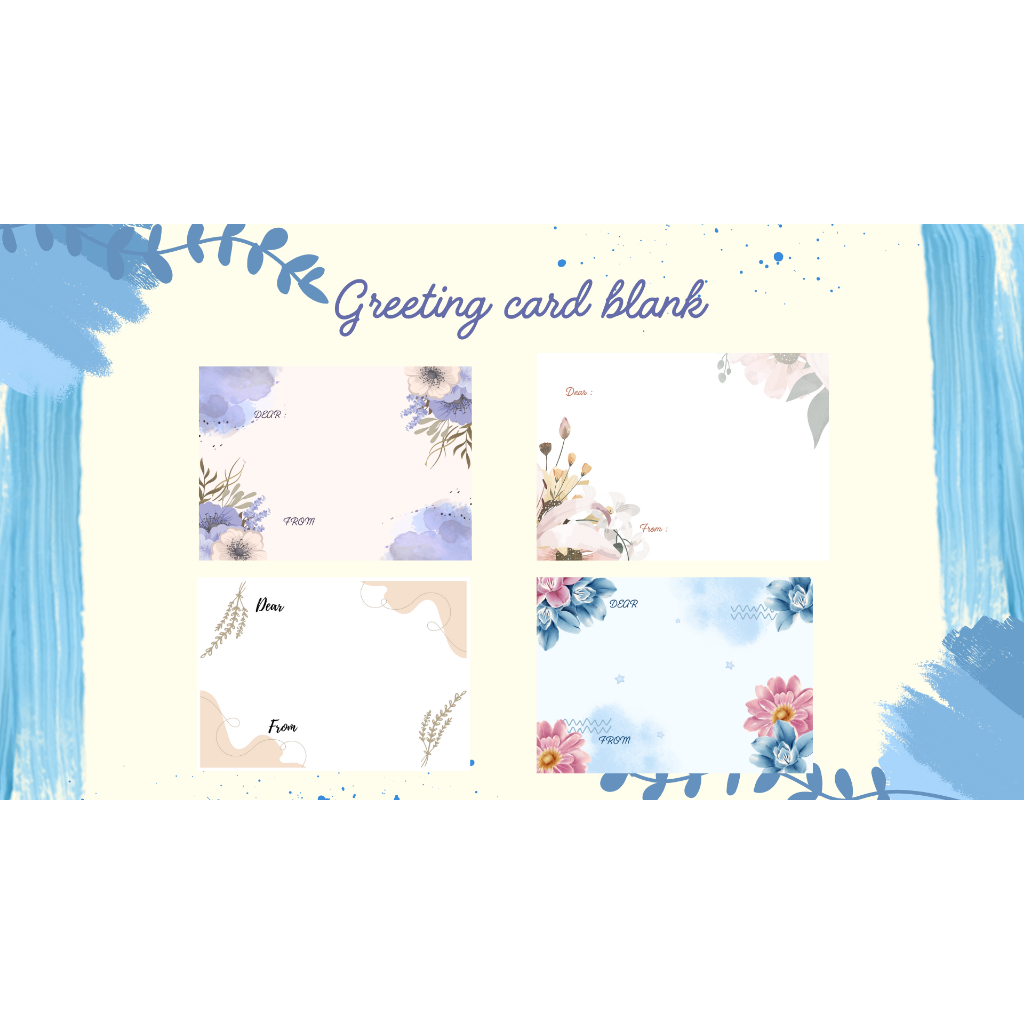 Greeting Card Polos/ Kartu Ucapan Polos/ Kartu Ucapan Blank/ Greeting card Blank/ Dear Blank