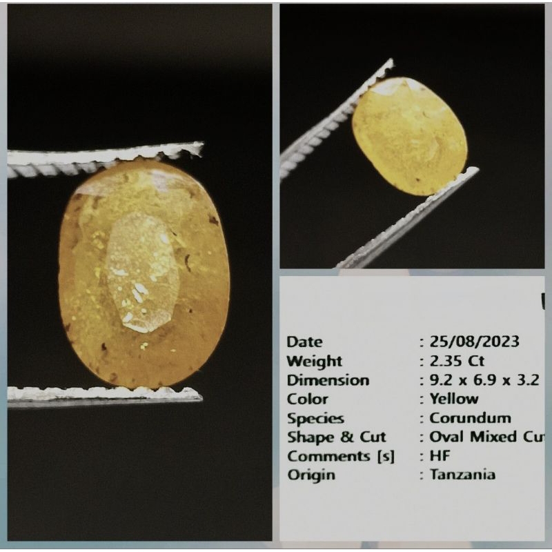 Lostune Natural Yellow Safir