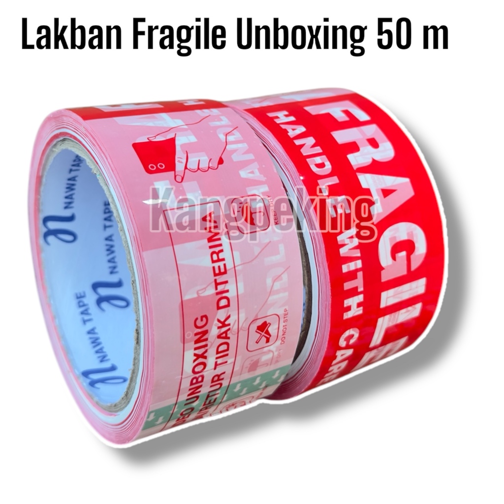 

LAKBAN FRAGILE MERAH VIDIO UNBOXING PANJANG 50 METER 2 in 1