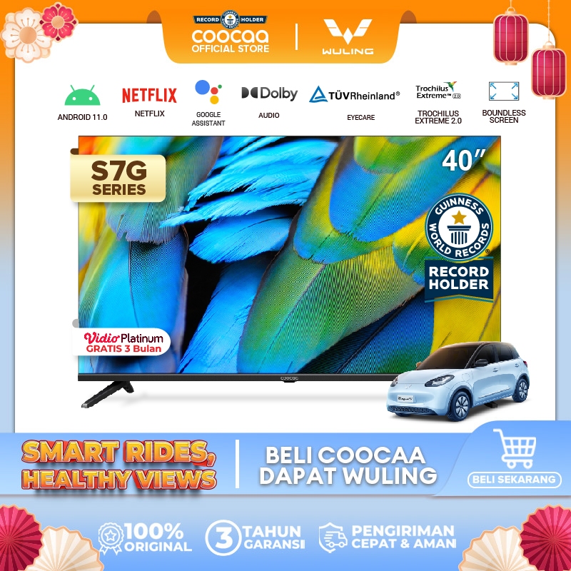 COOCAA 40 inch Smart TV - Digital TV - Android 11 - Netflix/Youtube - Google Assistant - Dolby Audio