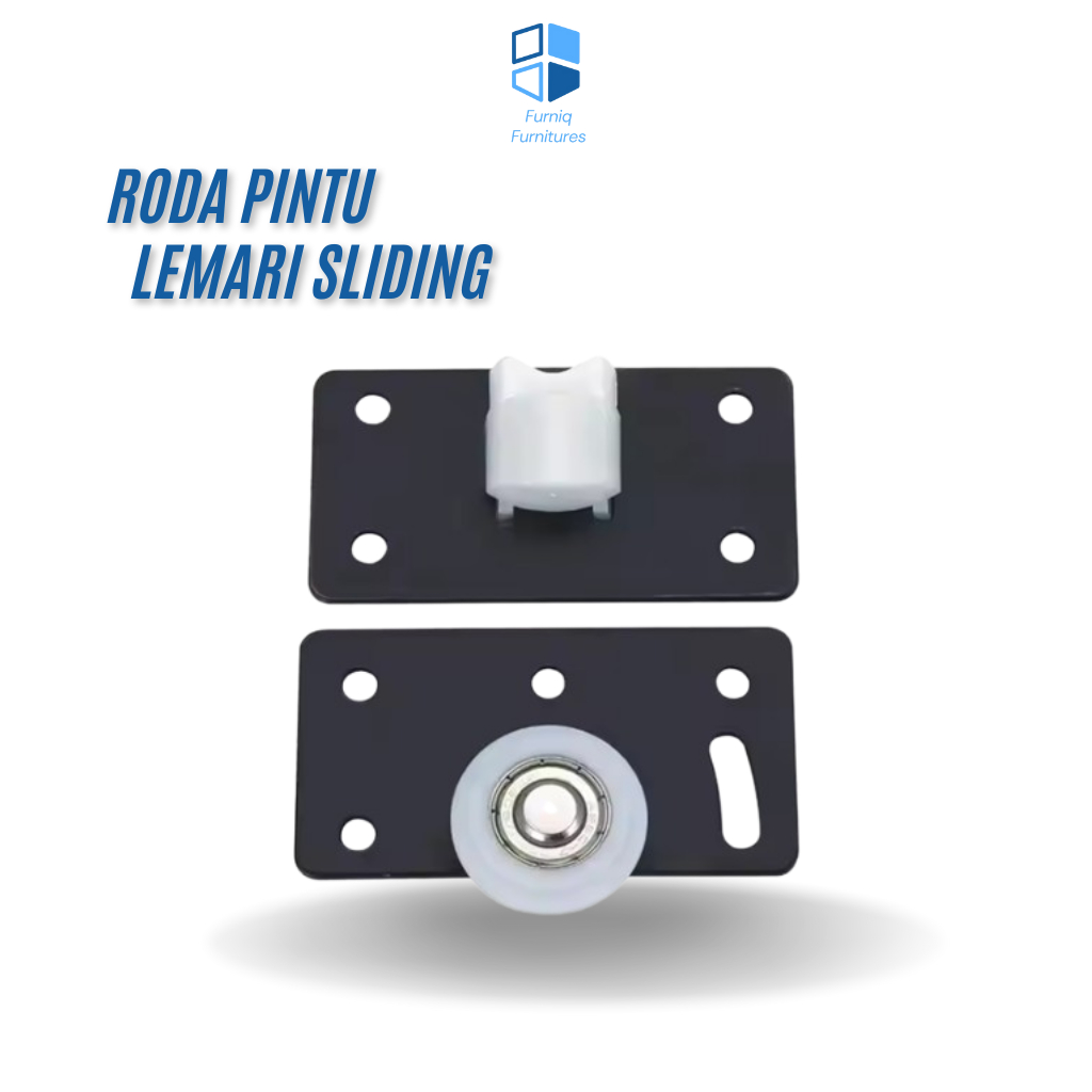 Furiq Roda Pintu Lemari Furniture Geser Sliding 1 Set Tinggal Pasang