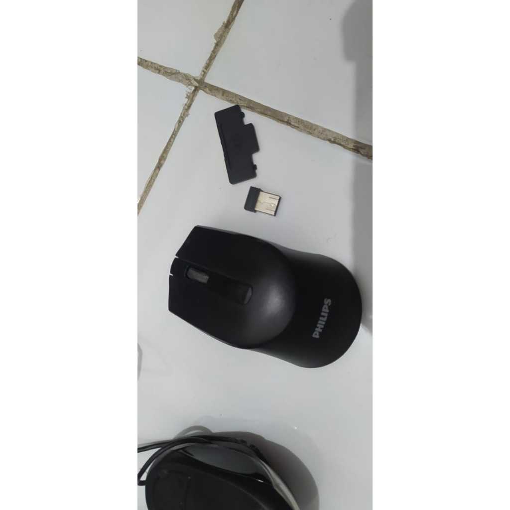 Mouse Philips M374 wireless Bekas + Mouse Apollyon