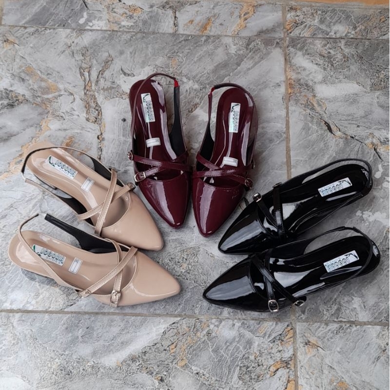 Sendal Wanita Tali Silang Sandal Wanita Karet Belakang Sendal Wanita Silang Belakang Sandal Wanita T