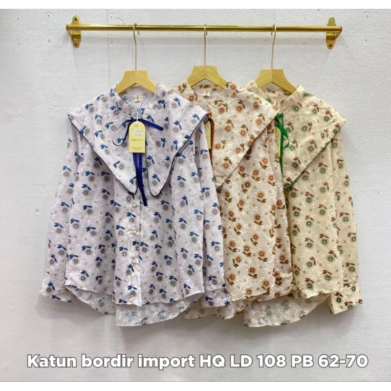 blouse katun bordir import