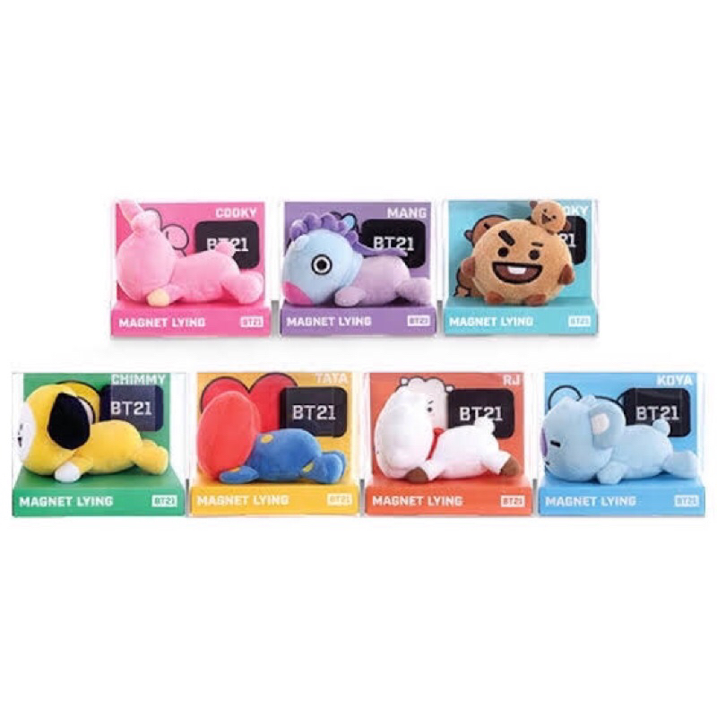 READY STOCK OFFICIAL BT21 MAGNET LYING DOLL
