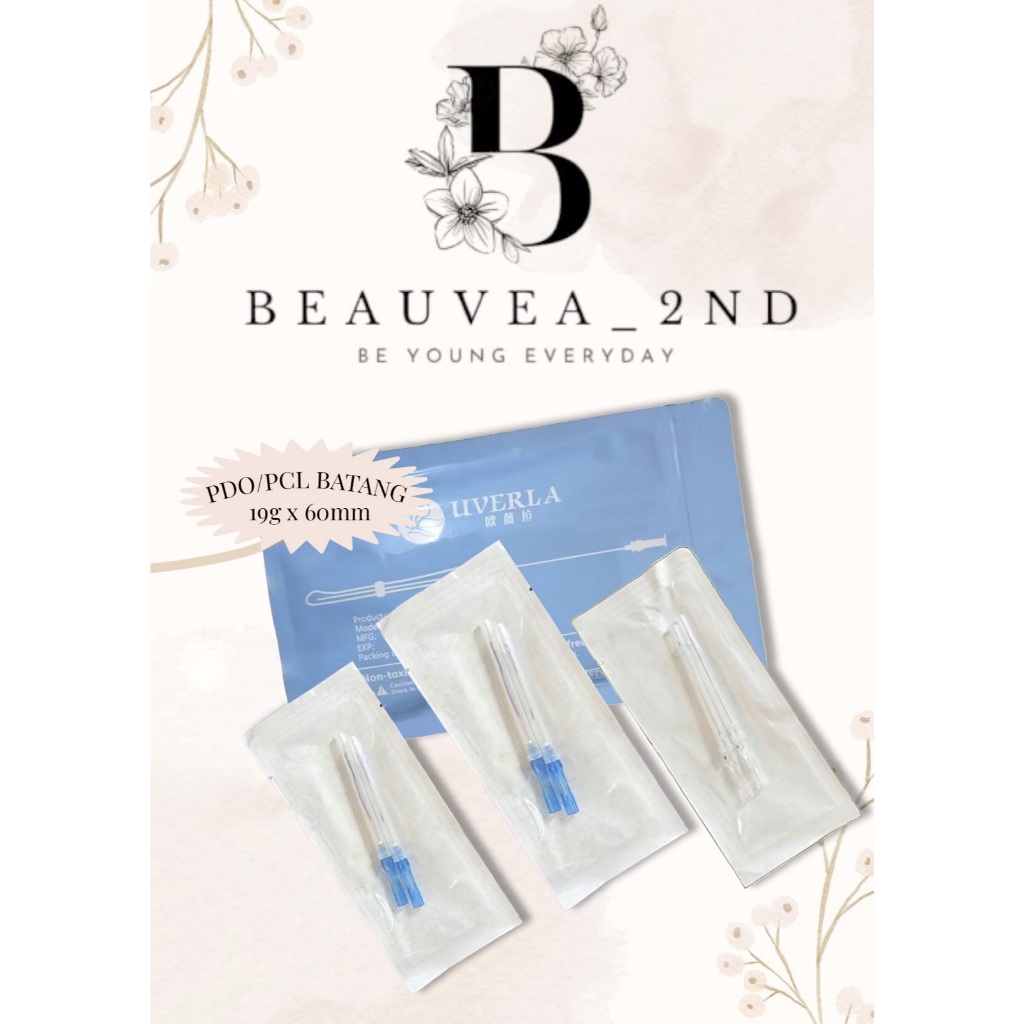[Ecer] Uverla Benang Batang Hidung dan Cuping PDO PCL 19G x 60MM 38MM
