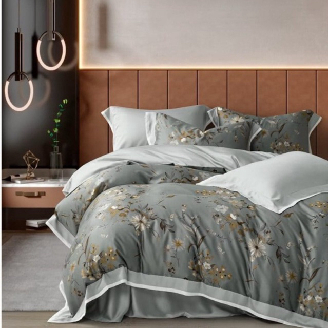 BIOSIBEDDING Sprei Bedcover Sutra 60s Organik Lyocell Serat Bamboo Original Motif Custom Size - Spre