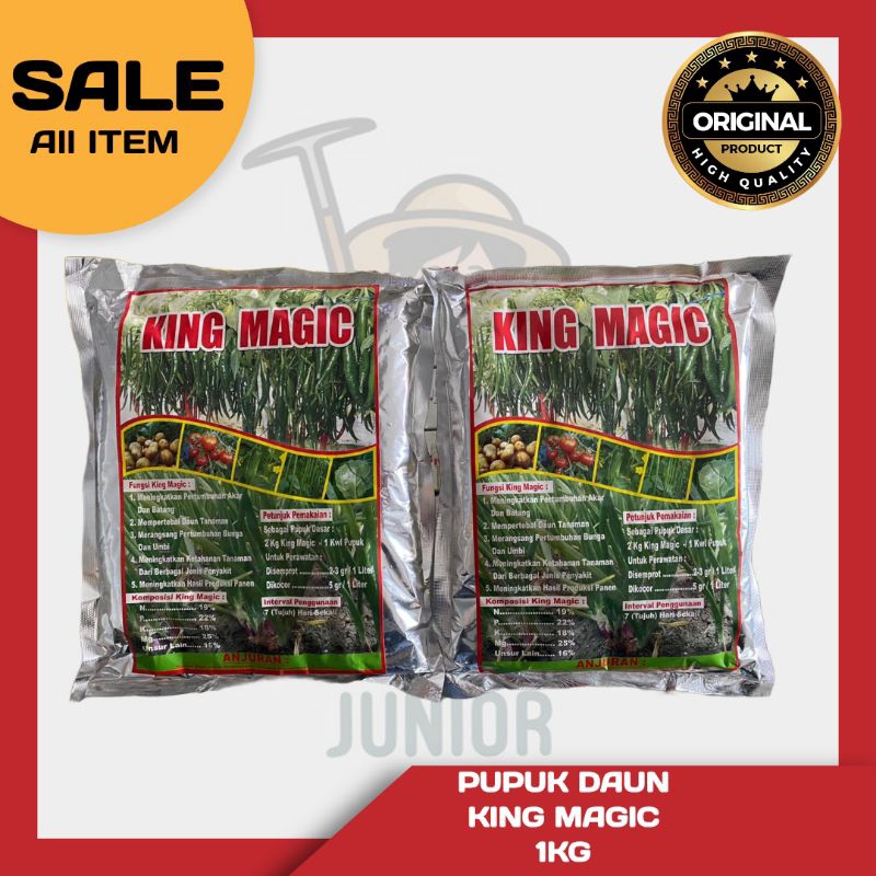 KING MAGIC Pupuk Daun _ NPK Pupuk Daun - Mempercepat Pertumbuhan Batang Akar dan Buah - 1KG