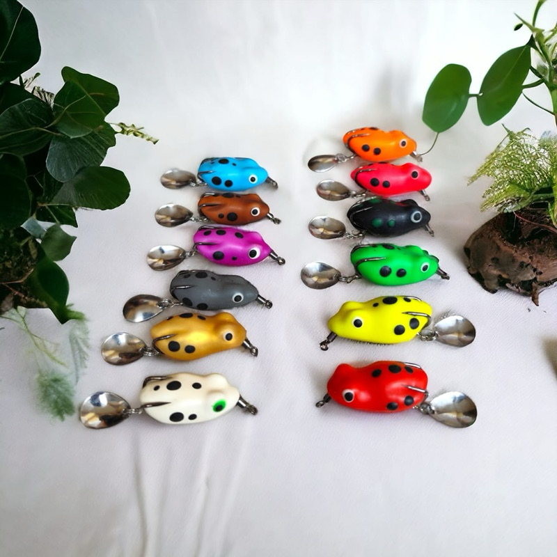 umpan casting soft frog ikan gabus toman size 2.5cm sampai 4cm