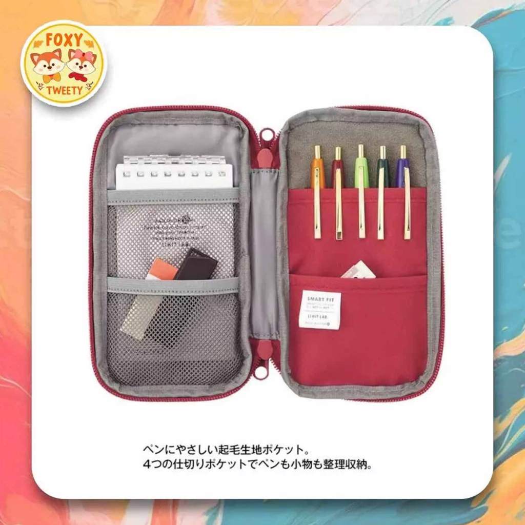 

(Live) LIHIT LAB SMART FIT ACTACT Compact Pen Case Pouch Organizer A-7687