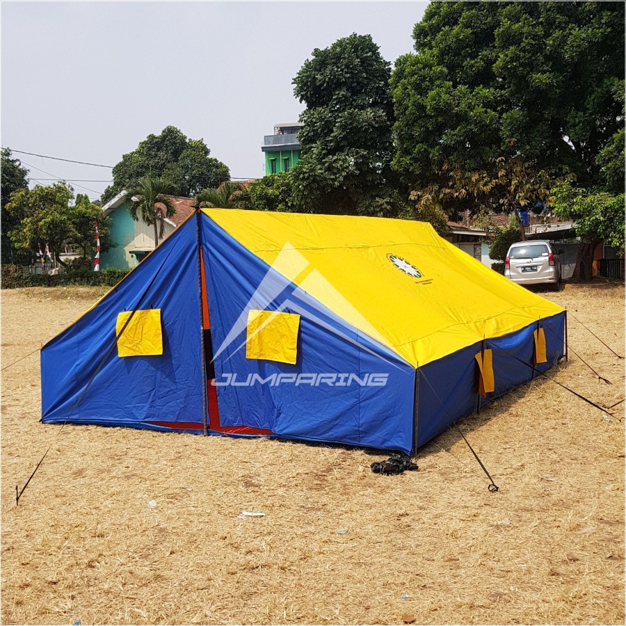 Tenda Pramuka Regu Bahan D300 Fullset Tiang Besi , Tenda Sekolah , Tenda Camping, Tenda Lapangan - P