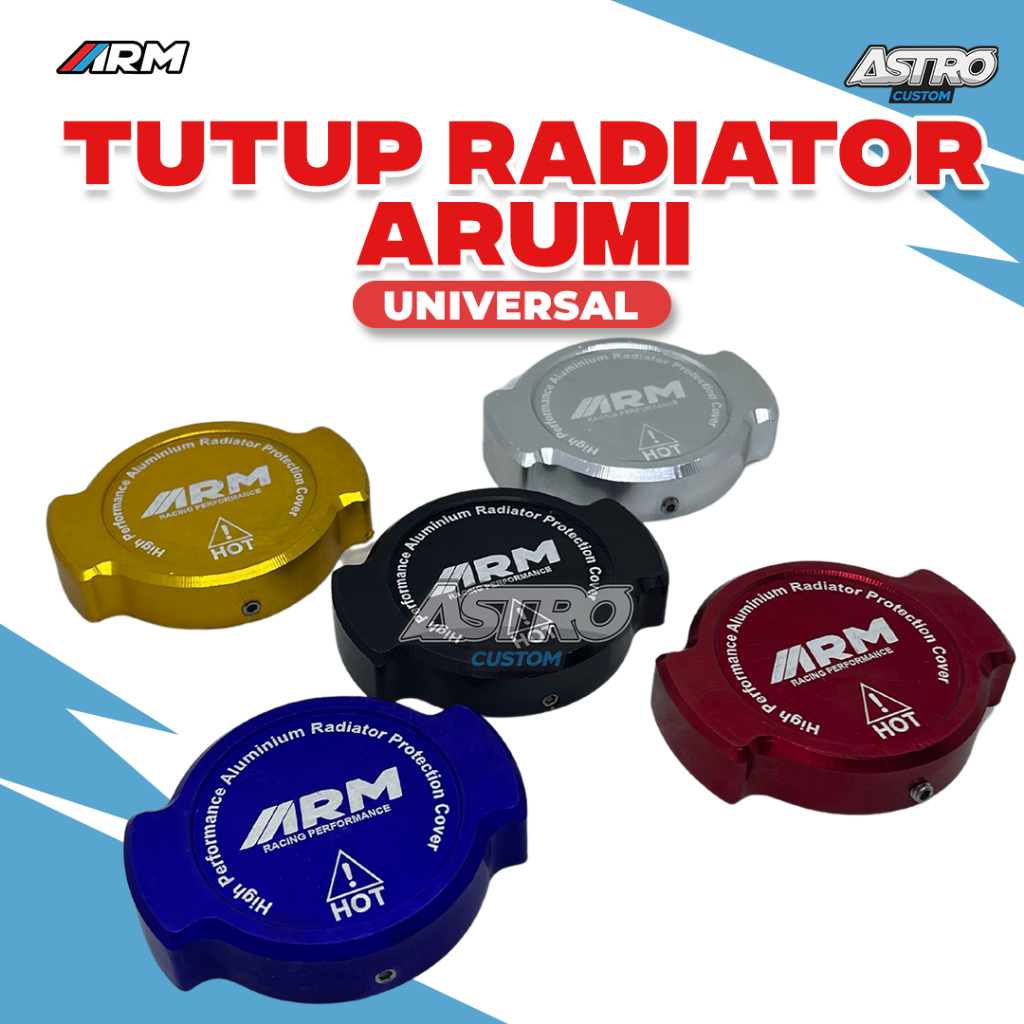 Tutup Radiator Arumi NMAX 155 AEROX 155 PCX 150 VARIO 125 Scoopy Fi ESP FULL CNC Radiator CAP ARM