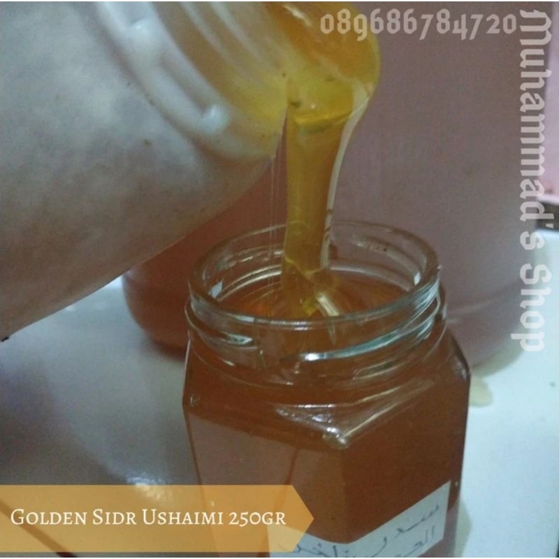 

Madu Yaman Golden Sidr Fakhir Al-Ushaimi Asli dan Murni ( Lebah Liar ) Unpasteurized 250gr Lulus Uji Lab.