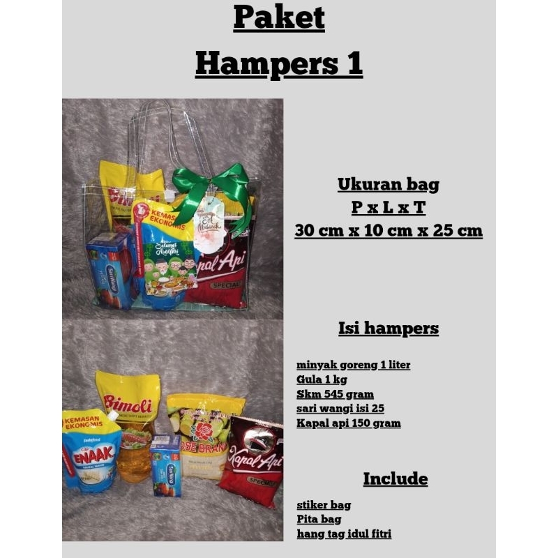 

HAMPERS LEBARAN/HAMPERS RAMADHAN/HAMPERS IDUL FITRI/HAMPERS SEMBAKO/PARCEL MINI
