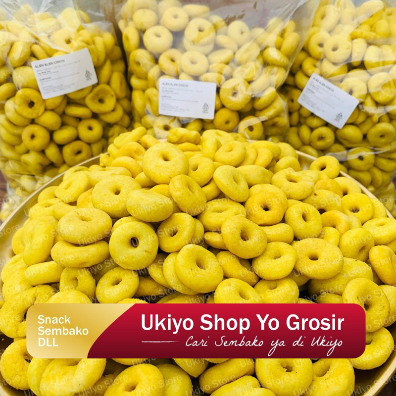 

Ukiyosnack - Alen Alen Cincin Kuning 1KG Snack Jadul Cincin Jago Tebal