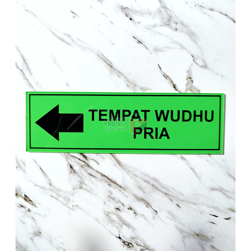 PAPAN TEMPAT WUDHU PRIA/WANITA/PAPAN SIGN AKRILIK/PAPAN MUSHOLLA/PAPANKIBLAT