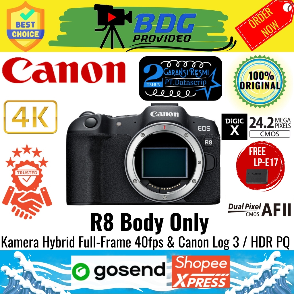 Canon EOS R8 Body Only / Kamera Mirrorless Full-Frame canon EOS R8 BO