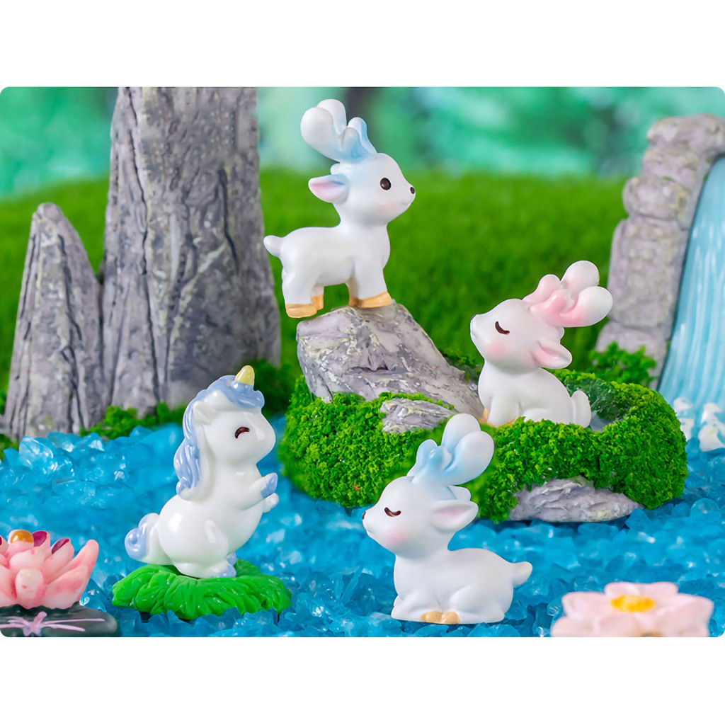 Miniatur Micro Landscape Cute Little Rusa Unicorn