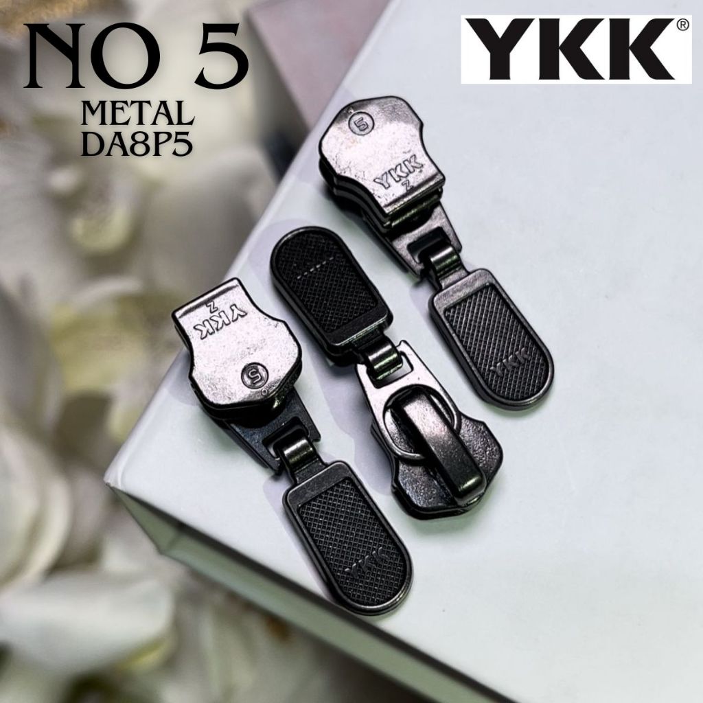 YKK No 5 Kepala Resleting Metal Nomor 5 BN Gold No 5 Besi Autolock Zipper Jaket Tas