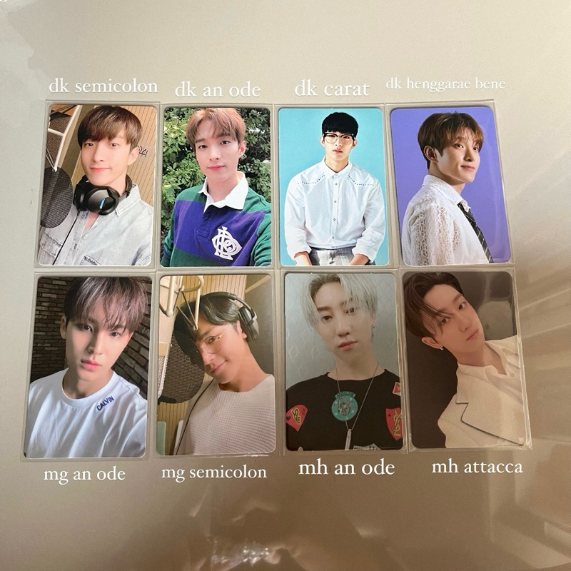 pc seventeen - photicard dk dokyeom mingyu the8 minghao official - semicolon an ode attacca henggara