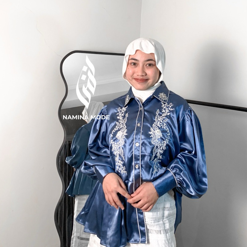 KEMEJA SILK - KEMEJA BORDIR BERBAHAN SILK PREMIUM
