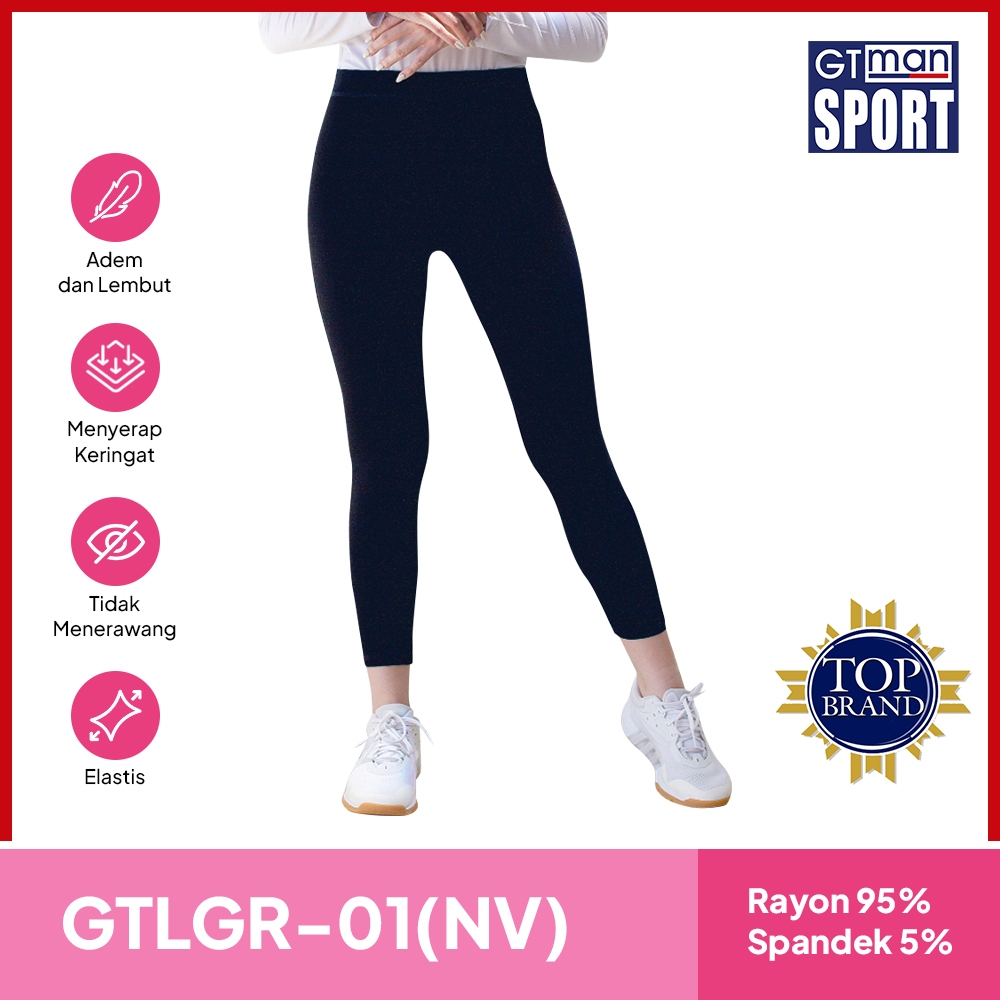 GT Sport GT Ladies Celana Legging Wanita GT MAN GTLGR-01 Rayon Isi 1 Pcs - Woman Sport Legging Warna
