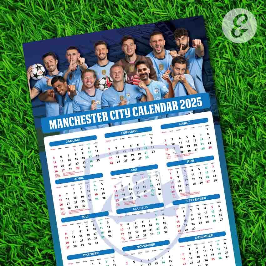 

Kalender Bola Tahun 2025 edisi Manchester City