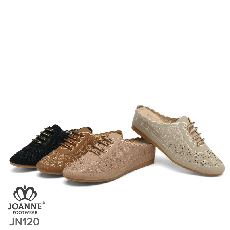 JOANNE FOOTWEAR Slop Wedges Loafers Shoes Sepatu Wanita #JN120