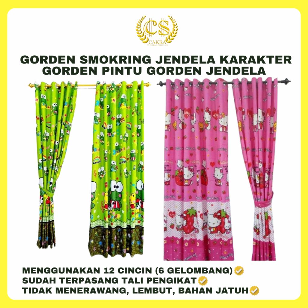 Gorden smokring jendela karakter gorden pintu gorden jendela